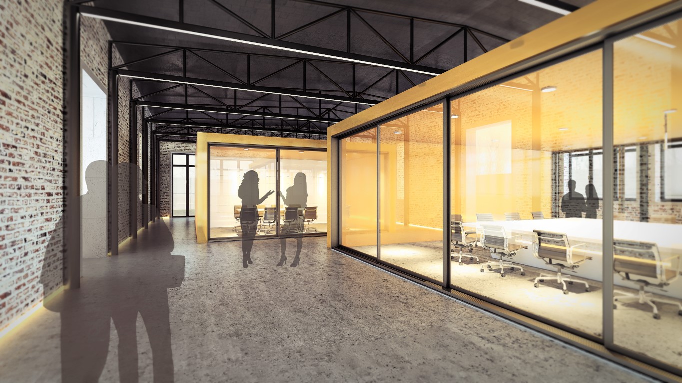 3D Visualisierung zum Wettbewerb eines Bürogebäudes zu Pfaff Nähmaschinen 76829 Landau