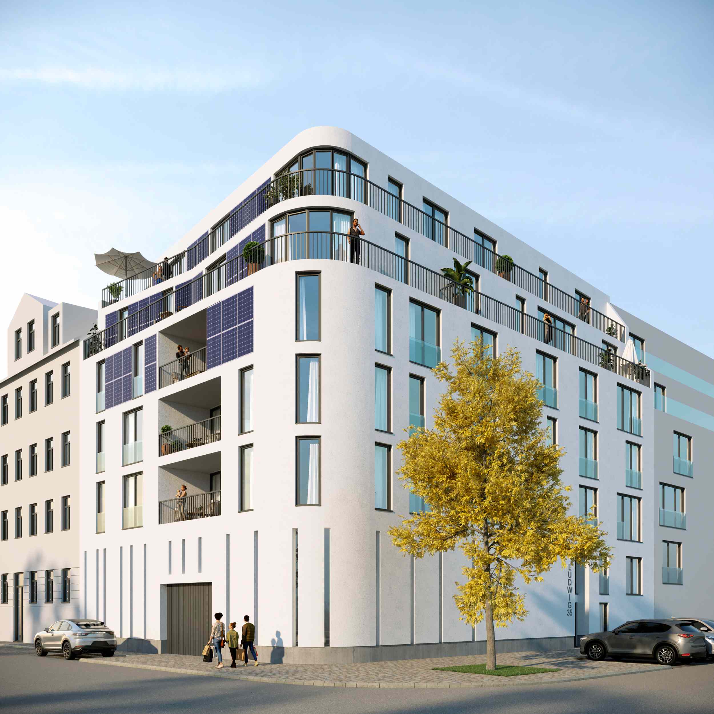 3D-Rendering Architektur eines MFH in Chemnitz