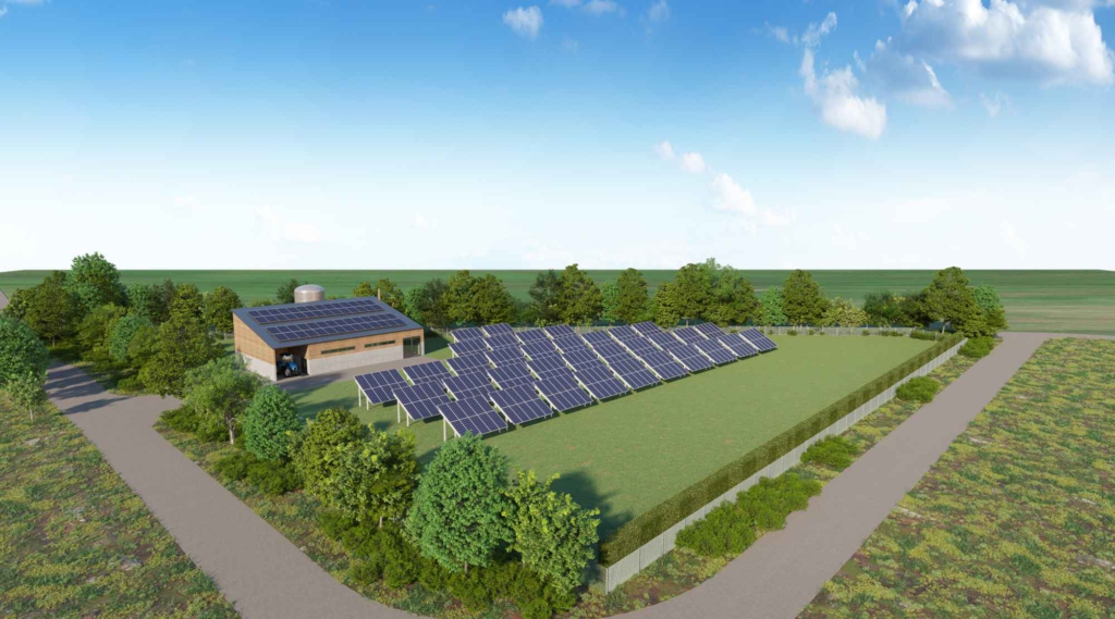 Rendering eines Solarparks
